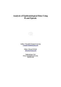 Analysis of Epidemiological Data Using R and Epicalc