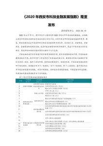 《2020年西安市科技金融發展指數》隆重發布 -簡版0630