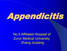 [醫學課件PPT]Appendicitis闌尾炎張玖強