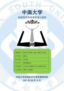 中南大學(xué)《GIS課程設(shè)計報告》