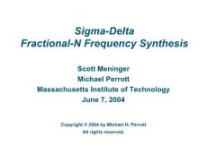 Delta Sigma Modulator FractionalN SynM.H.Perrott presentation1