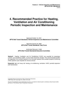 Volume 2.4 RT-RP-VIM-004-02 RP Heating, Ventilation and Air Conditioning Periodic Inspection and Maintenance