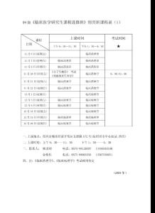 09級臨床醫學研究生課程進修班紹興班課程表(1)