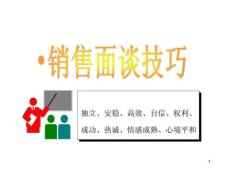 必須掌握的  銷售面談技巧.ppt