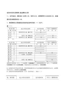 裝卸時間和滯期費的計算