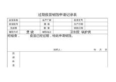 疫苗銷毀申請記錄表.xls