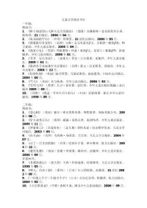 小學一至五年學生閱讀書目（推薦）