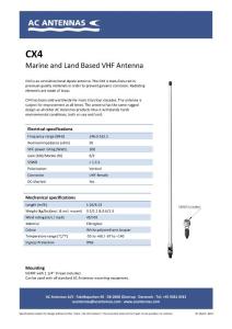 CX4 Marine and Land Based VHF Antenna