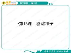 语文：8.16《骆驼祥子》课件（3）（新人教版选修《中国小说欣赏》）