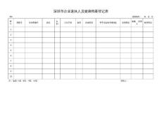 表8：深圳市企业退休人员健康档案登记表