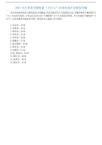 2021年江苏省专精特新“小巨人”企业各设区市推荐名额