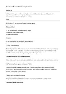 How To Run Accounts Payable Integrity Reports