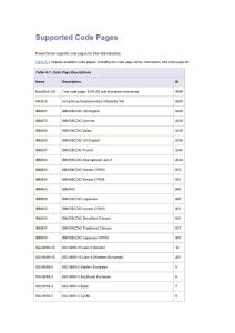 Informatica Supported Code Pages
