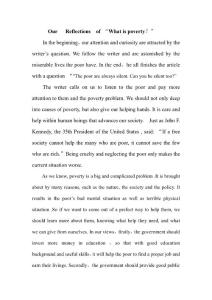 小組作文  Reflections ofWhat is poverty？