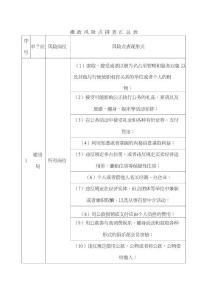 廉政風險點排查匯總表