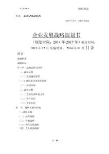 完整的公司發展戰略規劃書14