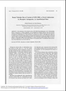 renal tubular site of action of kw-3902, a novel adenosine ai-receptor antagonist, in anesthetized rats-論文