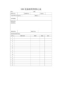 SDH障礙檢修記錄