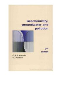 Geochemistry, Groundwater and Pollution