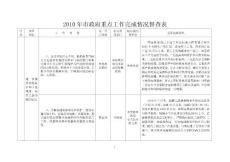 2010年市政府重点工作完成情况督查表