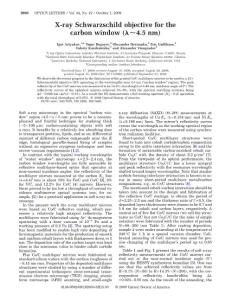 X-ray Schwarzschild objective for the carbon window