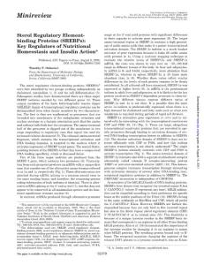 Sterol regulatory element-binding proteins (SREBPs)： key regulators of nutritional homeostasis and insulin action.