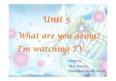 人教新目标七年级下册UNIT5 I'M WATCHING TV课件