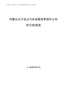 內蒙古關于成立汽車減震器零部件公司可行性報告（范文）