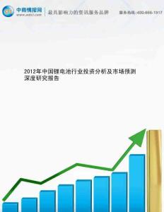 2012年中国锂电池行业投资分析及市场预测深度研究报告