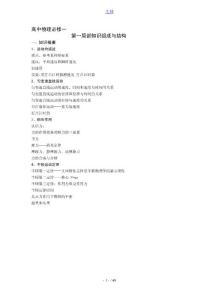 高中物理必修1   讲义