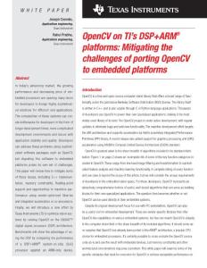 基于 TI DSP ARM 平臺的 OpenCV