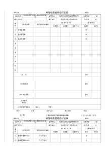 公路工程施工表格：一字墻和八字墻質量檢驗評定表