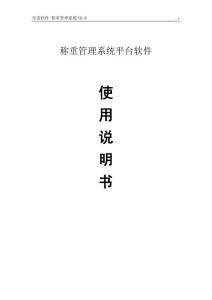 至美称重软件说明书