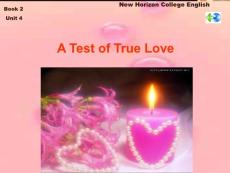 New Horizon College English新视野大学英语 Unit 4 A Test of True Love（117P）