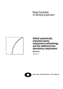 Global systemically important banks- assessment methodology and the additional loss absorbency requirement