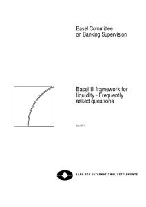 Basel III framework for liquidity - Frequently asked questions