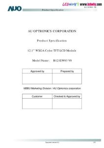 B121EW03-V0 PDF 規(guī)格書(shū)