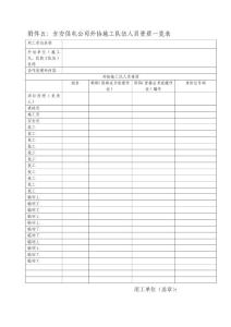 吉安供电公司外协施工队伍人员资质一览表