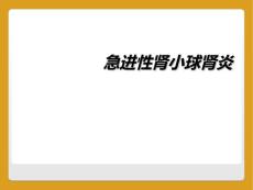 急进性肾小球肾炎