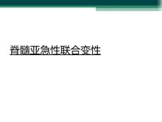 脊髓亚急性联合变性