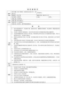 崗位說明書-政工部