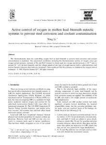 Active control of oxygen in molten lead-bismuth eutectic systems to prevent steel corrosion and coolant contamination