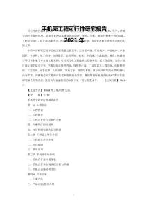 手機殼項目可行性研究報告