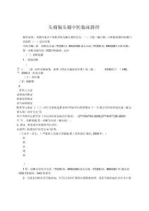 头痛偏头痛中医临床路径