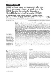EULAR evidence based recommendations for gout. Part II-Management