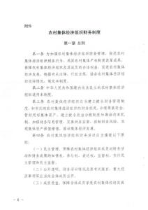 農村集體經濟組織財務制度