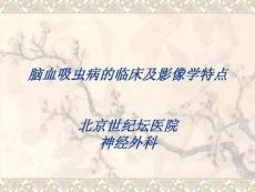 脑血吸虫病的临床及影像学特点