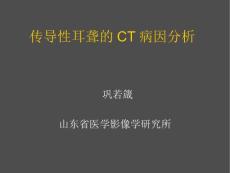传导性耳聋的CT病因分析