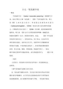 小儿一氧化碳中毒