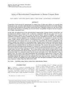 Aging of microstructural compartments in human compact bone